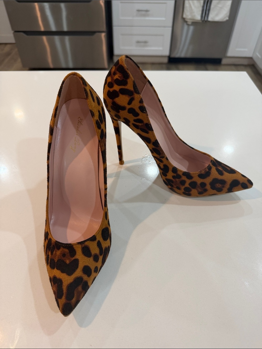 Leopard Print Pointed Toe Stiletto Pumps - Brown/Black 👠